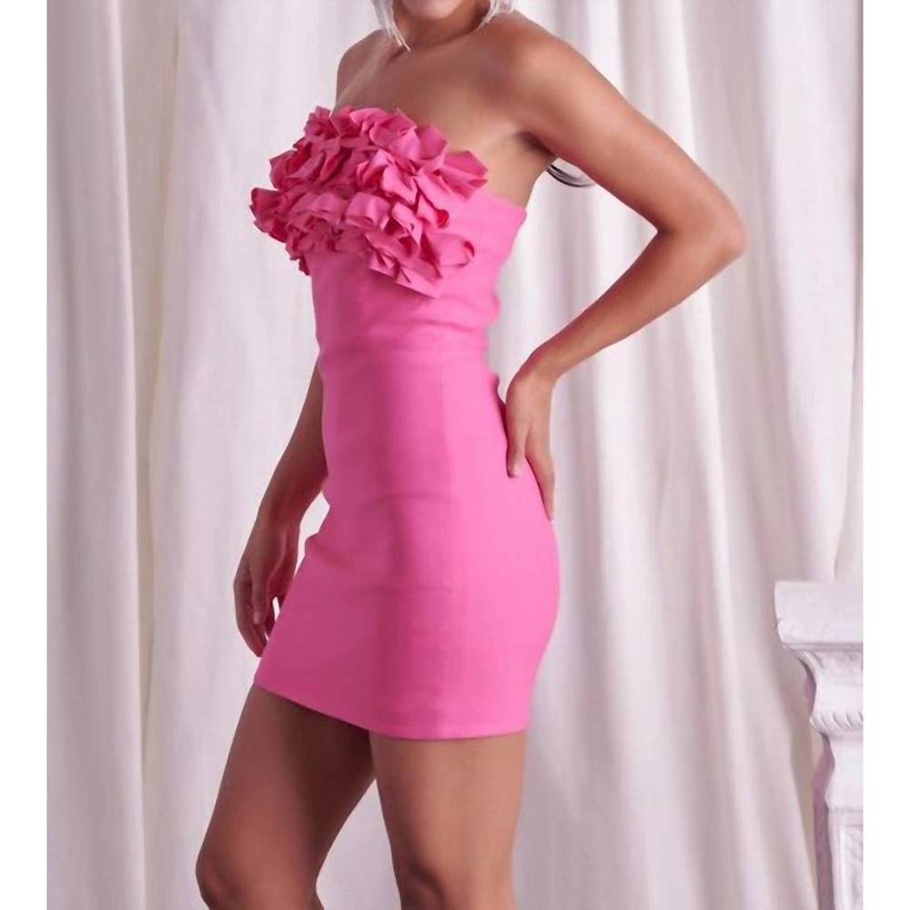 NEW DO+BE let's do brunch ruffled mini dress in pink - Picture 2 of 3